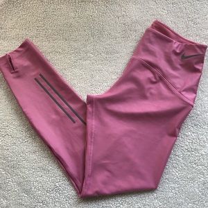 NIKE Power Speed Reflective Running 7/8 Tights - Pink - Size M
